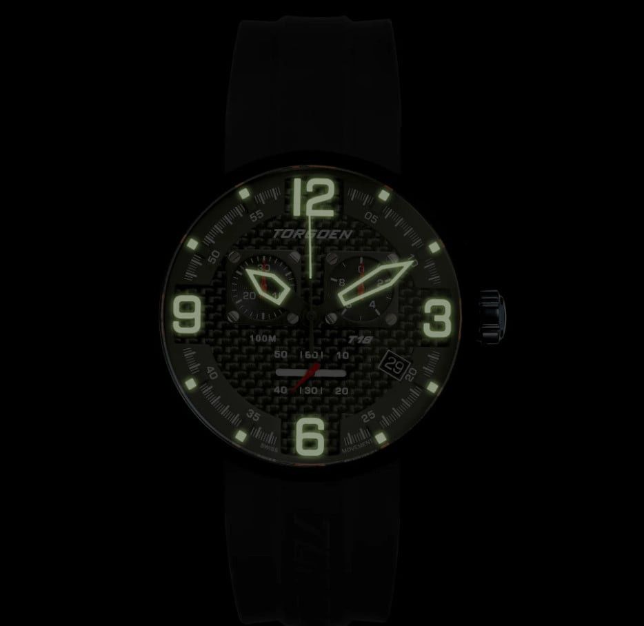 Other New Torgoen TN-1048 T18 Carbon Fiber 45mm Black Silicone St Size ONE SIZE - 4 Thumbnail