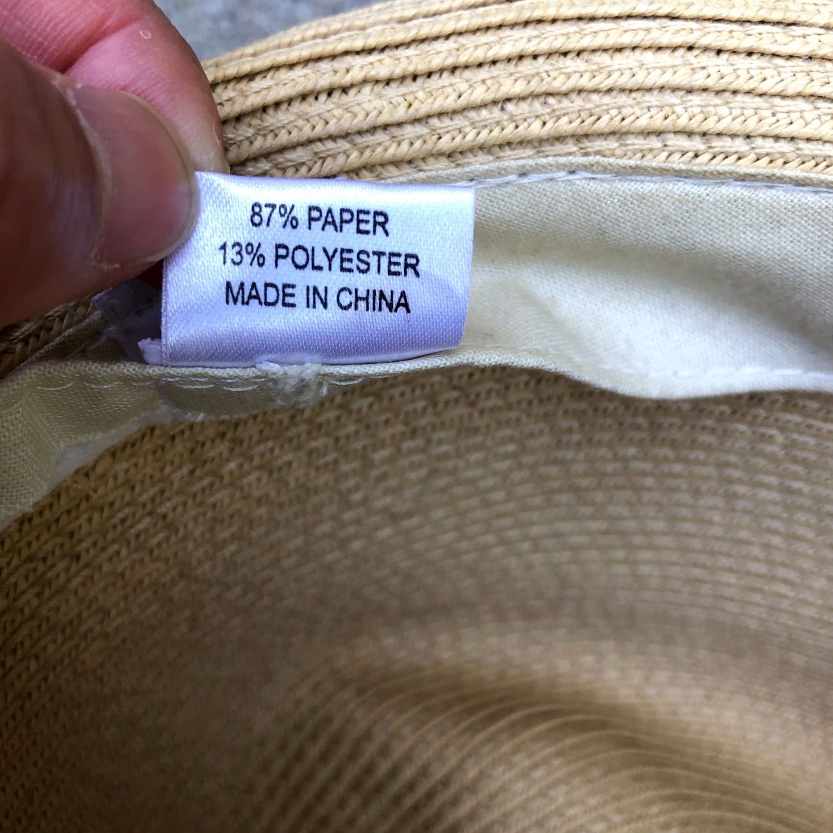 Vintage VINTAGE Turtle K Paper Fedora Hat Women's XL Beige Sun Protection Cap Size ONE SIZE - 7 Thumbnail