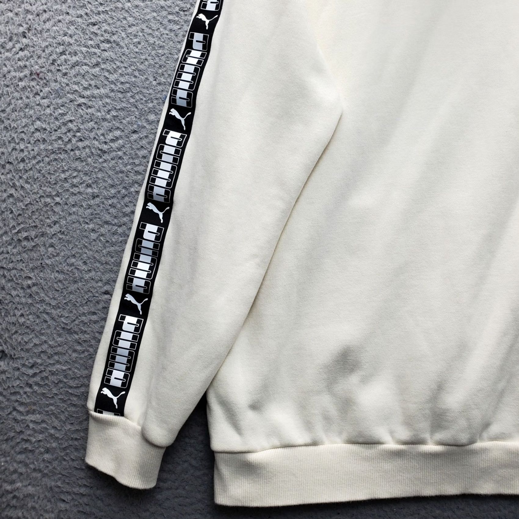 Puma PUMA Essentials Hoodie Mens L White Pullover Cat Logo Knit Fleece Hoodie Pullover Size US L / EU 52-54 / 3 - 8 Thumbnail