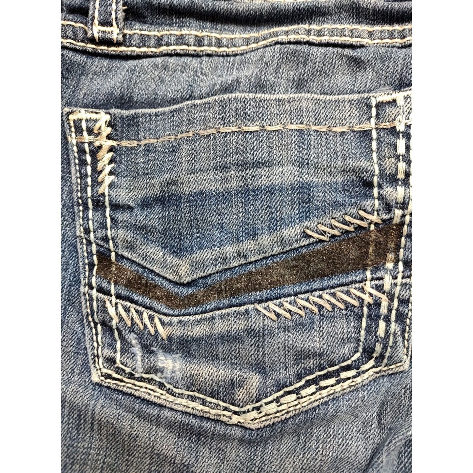 Vintage BKE Denim Shorts Womens Bermuda 26 Blue Distressed 5-Pocket Button Casual Travel Modern American Stella 6in Rise Jeans Distressed Casual Whiskers Size 26" / US 2 / IT 38 - 3 Thumbnail