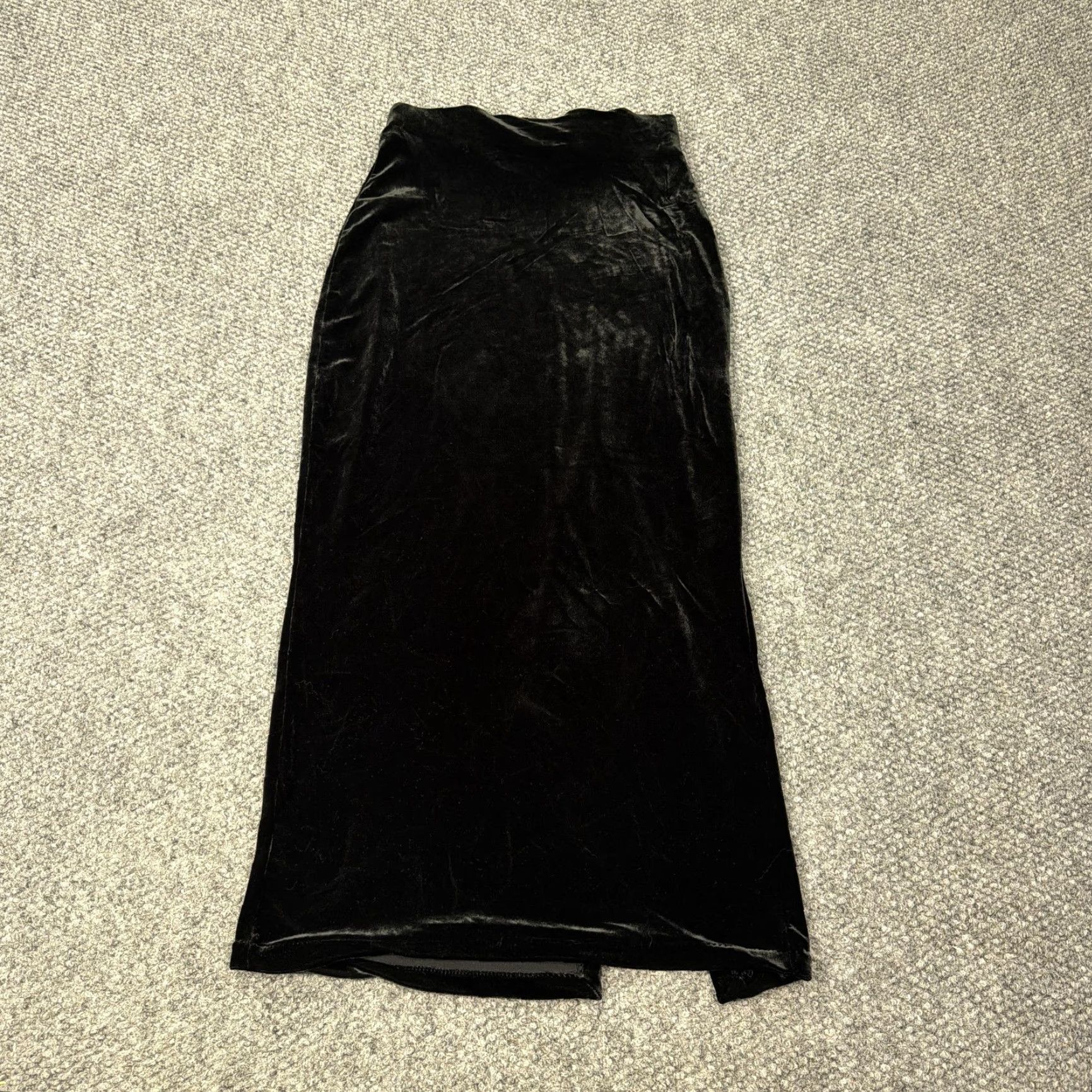 Vintage VINTAGE Caché Skirt Womens Medium Black Velvet Long Pencil Slit Stretch Formal Size 32" / US 10 / IT 46 - 5 Thumbnail