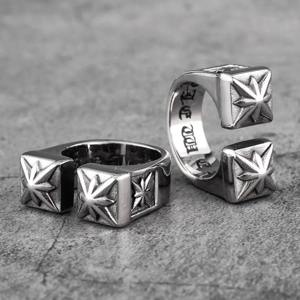 Jewelry × Vintage Vintage Gothic Flower Stainless Steel Size ONE SIZE - 2 Thumbnail