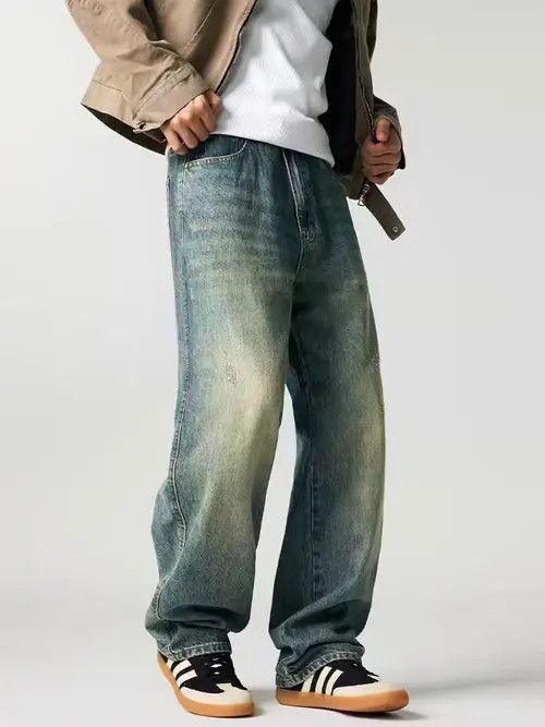 VIBE Vintage Street Hip Hop Washed Faded Casual Jeans Size US 36 / EU 52 - 1 Thumbnail