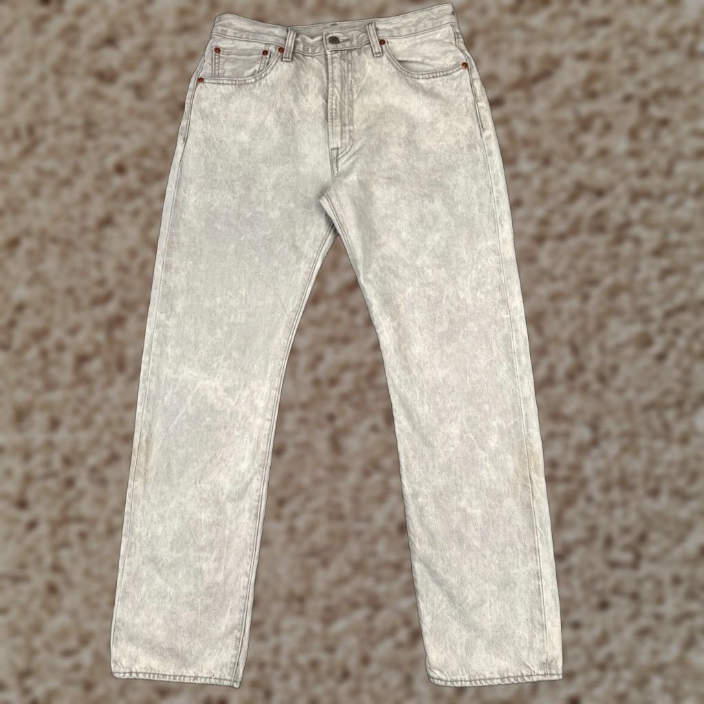 Levi's VINTAGE Levis Jeans Men 32 Gray Denim Straight Leg Premium 551 z Big E Acid Wash 32x30 Size US 32 / EU 48 - 1 Thumbnail