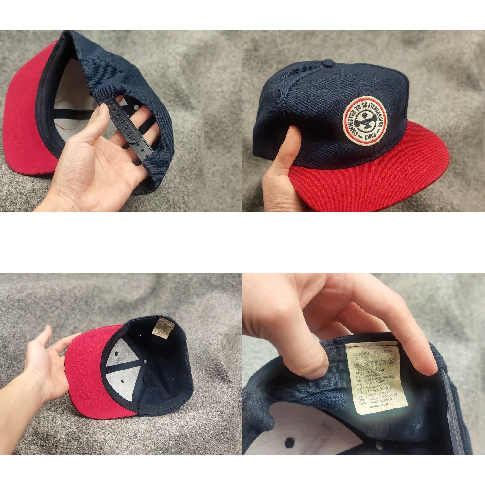 Vintage VINTAGE Circa C1RCA Patch Hat Snapback Navy Red One Size Red 90s Sports Mens Size ONE SIZE - 8 Thumbnail