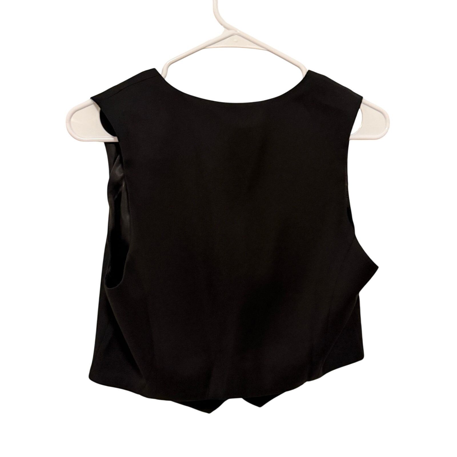 Other Women's Cropped V-Neck Button Front Sleeveless Jacket Vest Size S / US 4 / IT 40 - 3 Thumbnail