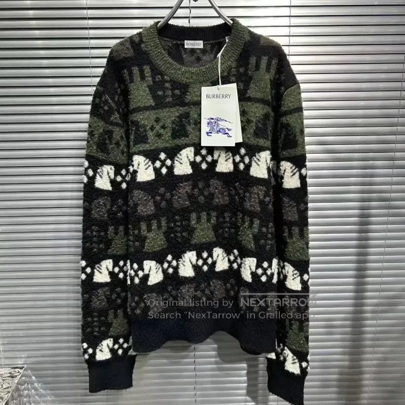 Burberry Burberry Multicolor Wool Knit Sweater for Men. Size US XL / EU 56 / 4 - 1 Thumbnail