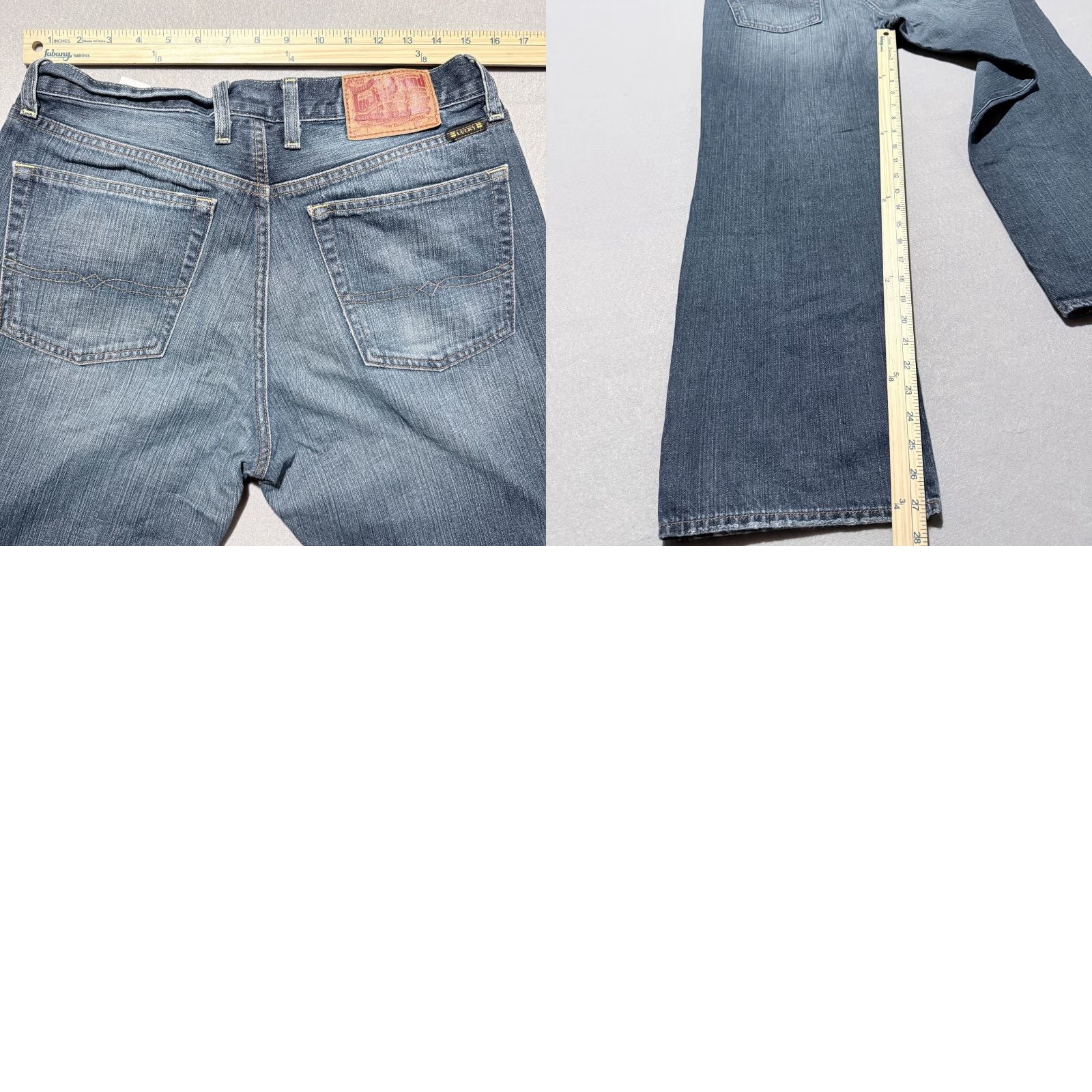 Lucky Brand Lucky Brand Jeans Men Blue Denim Logo Pockets Classic Straight Zip Fly 32x27 Size US 30 / EU 46 - 8 Thumbnail