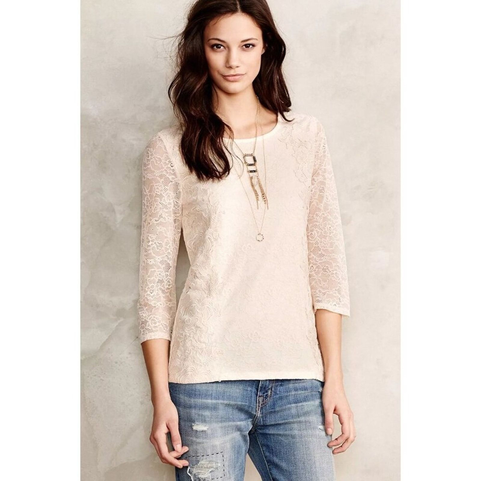 Anthropologie Anthropologie Ardith Lace top by Sunday in Brooklyn Medium Size M / US 6-8 / IT 42-44 - 1 Thumbnail