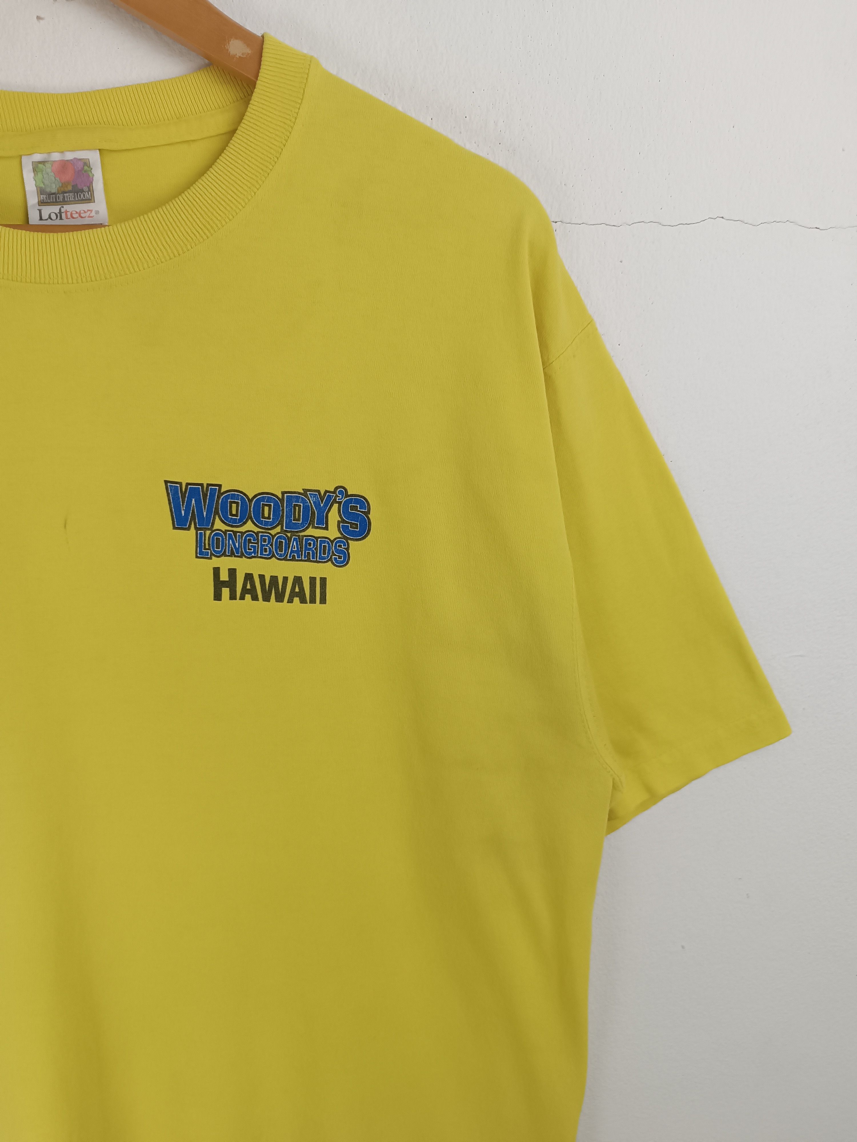 Vintage VINTAGE 90'S WOODY'S LONGBOARD HAWAII ALOHA SEXY BEACH TEE Size US L / EU 52-54 / 3 - 6 Thumbnail