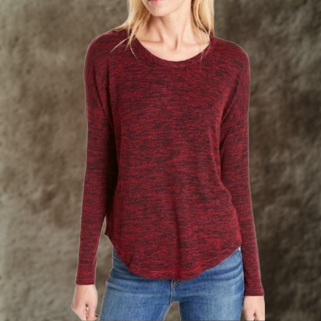 Rag & Bone rag & bone Sweater Womens XS Red Marled Long Sleeve Pullover Top Size XS / US 0-2 / IT 36-38 - 1 Thumbnail
