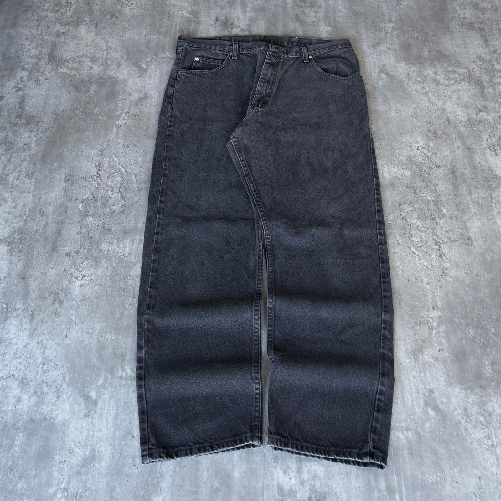 Vintage Vintage Y2K Faded Black Embroidered Grunge Opium Denim Jeans Size US 38 / EU 54 - 1 Thumbnail