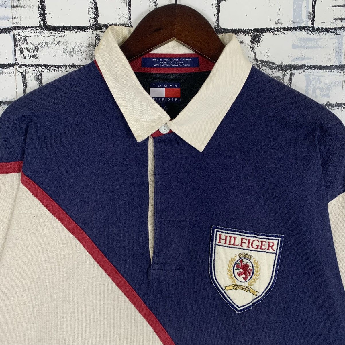 Tommy Hilfiger × Vintage Vintage Tommy Hilfiger Rugby Embroidery Longsleeve PoloShirt Size US L / EU 52-54 / 3 - 2 Thumbnail