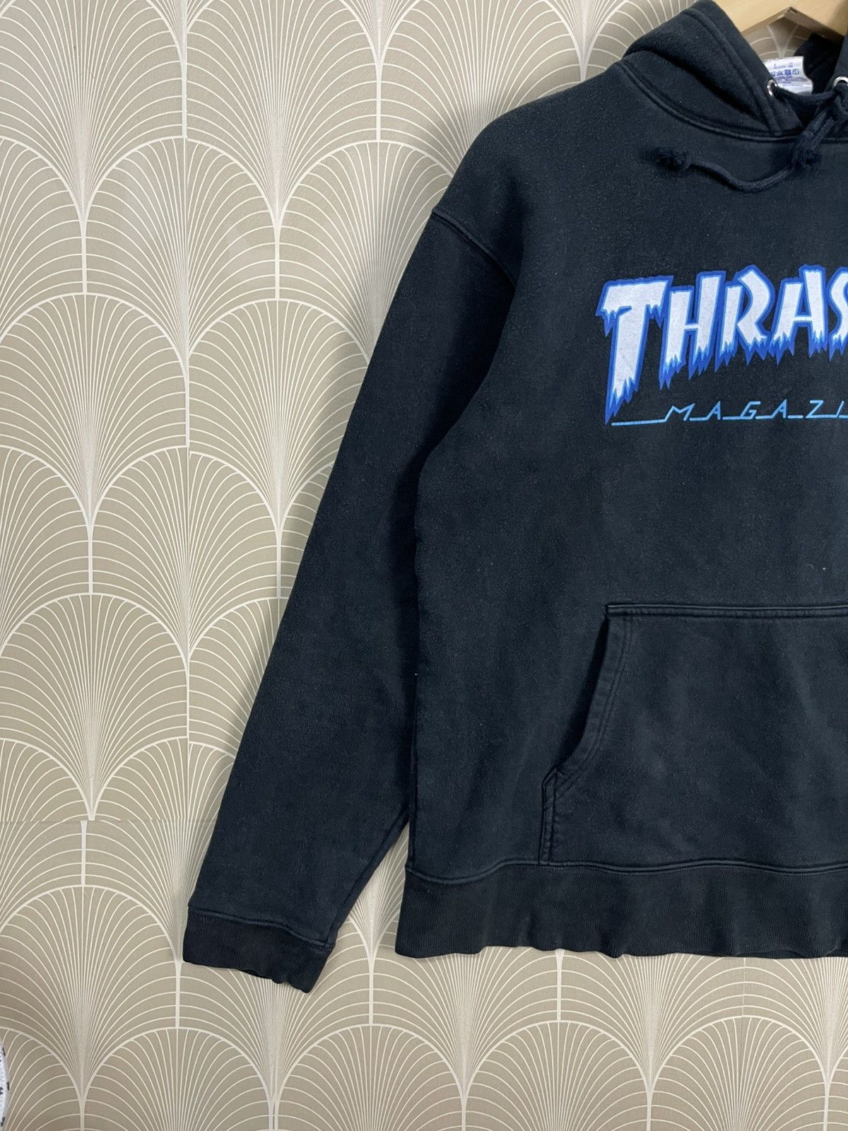 Japanese Brand × Thrasher × Vintage VINTAGE THRASHER MAGAZINE SKATEBOARD HOODIE BLUE PRINT Size US L / EU 52-54 / 3 - 3 Thumbnail