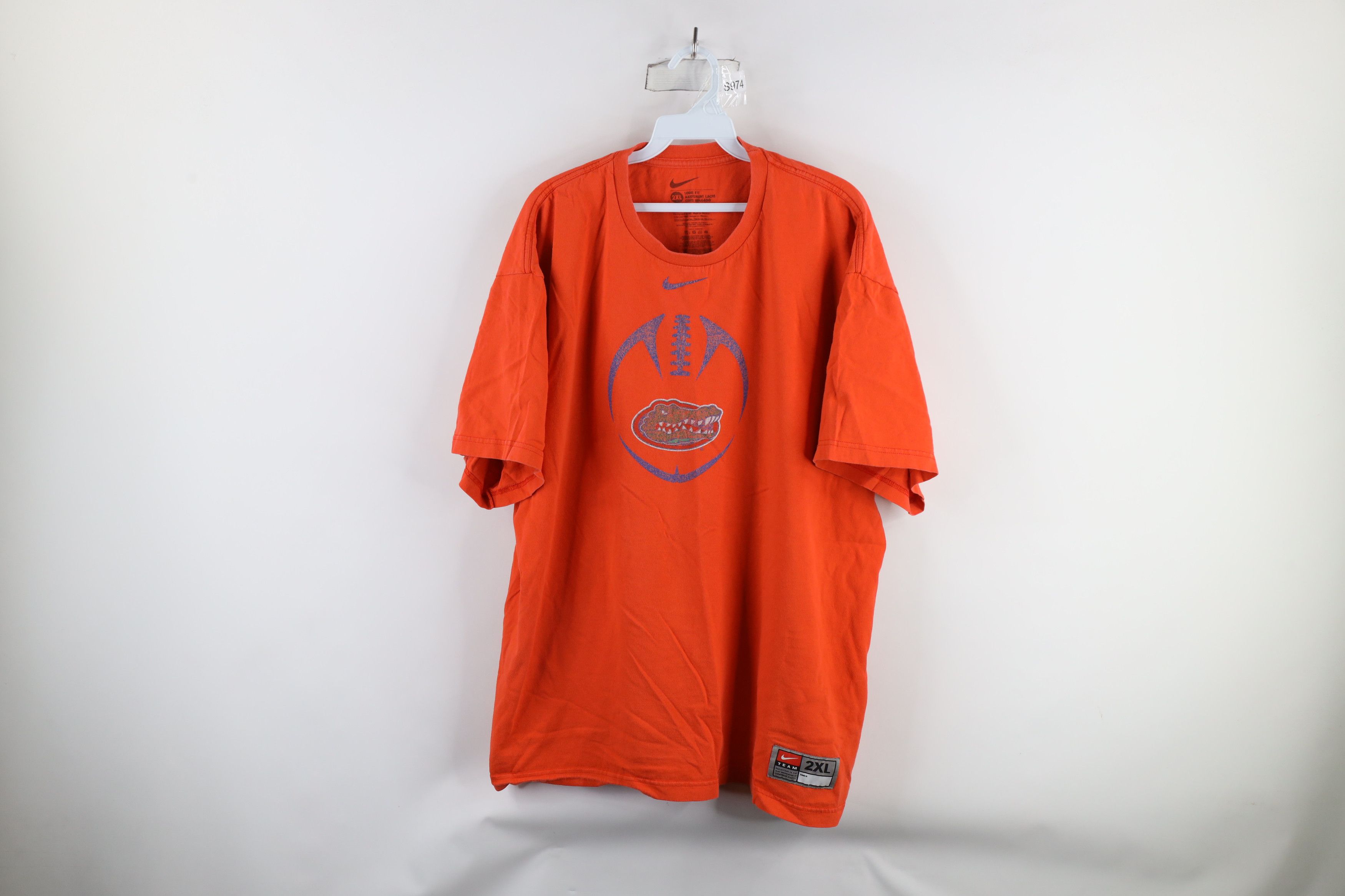 Nike × Vintage Vintage Nike Scott Mini Swoosh University of Florida T-Shirt Size US XXL / EU 58 / 5 - 1 Thumbnail