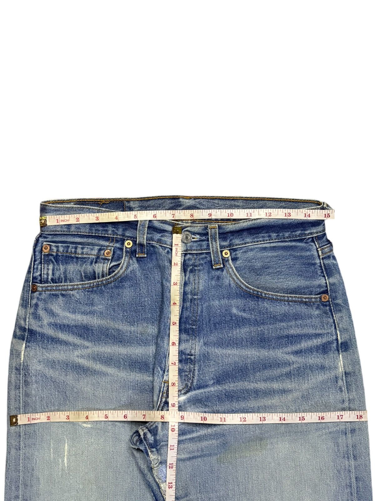 Levi's Vintage 90s Levis 501 Mud Wash Distressed Jeans Size US 30 / EU 46 - 12 Thumbnail