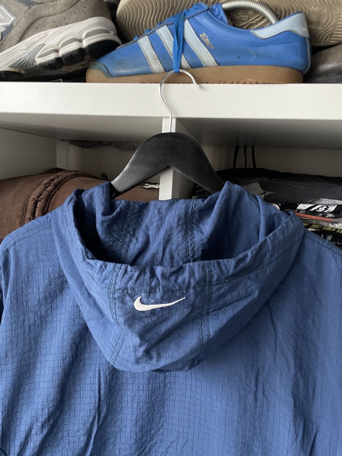 Japanese Brand Nike Vintage Track Jacket Big Swoosh Drill Japanese Cropped Size US M / EU 48-50 / 2 - 4 Thumbnail