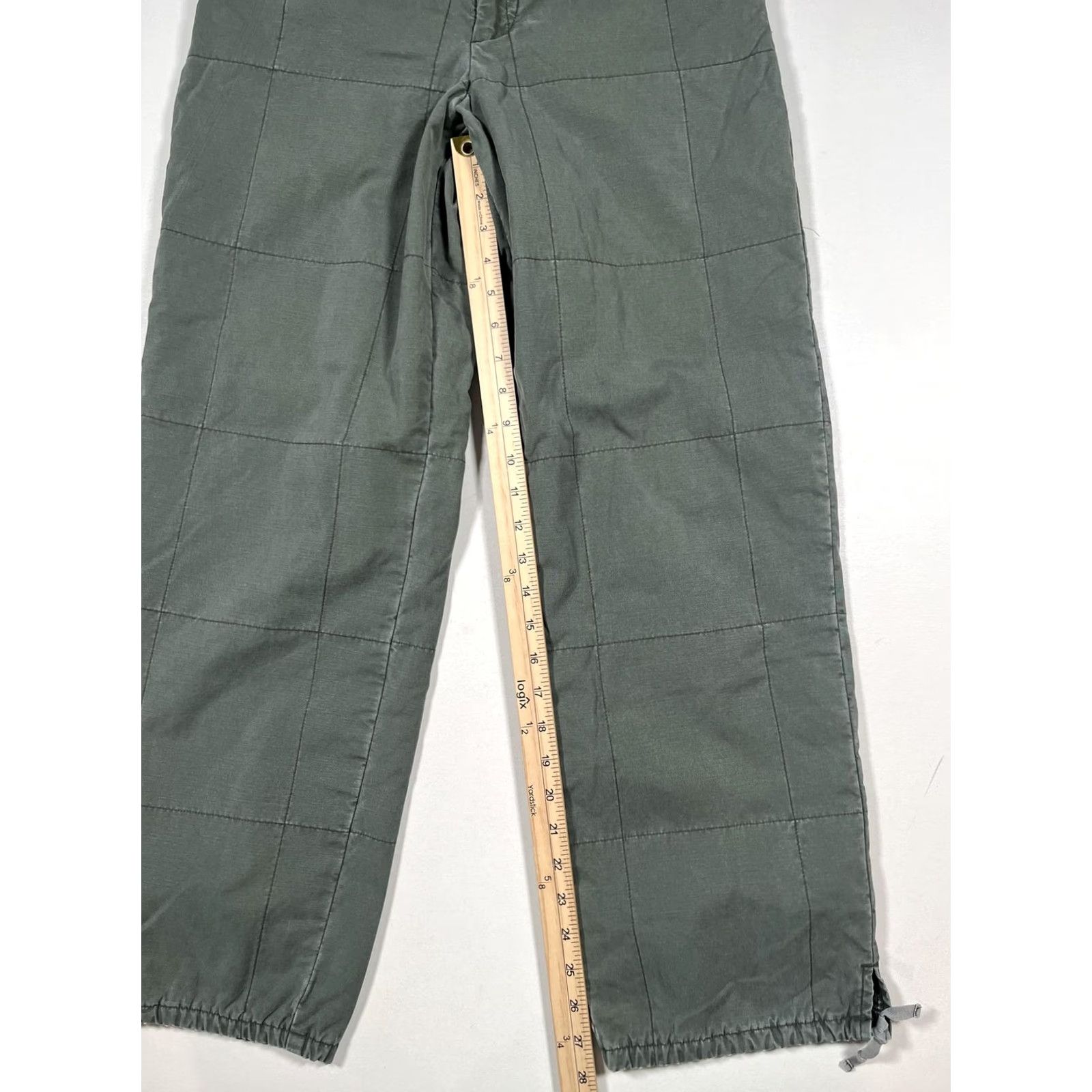 Polo Ralph Lauren VINTAGE Ralph Lauren Sport Pants Womens Medium Green Snow Pants 28in Inseam Quilted Insulated Lined Pockets Winter Casual Womens Size 32" / US 10 / IT 46 - 6 Thumbnail