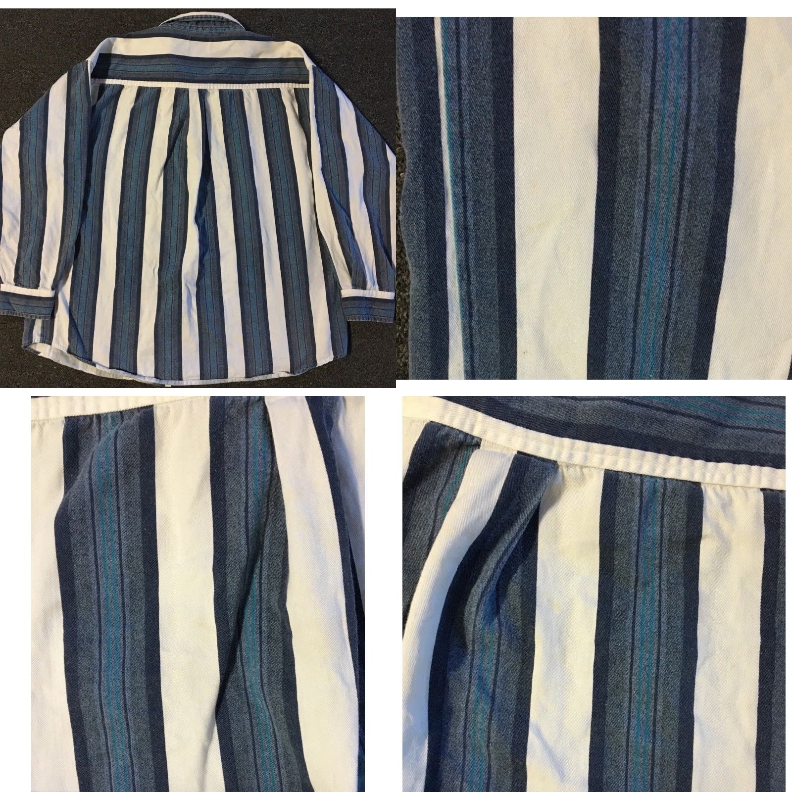 Gotcha VINTAGE 90s Striped Faded Button-Up Shirt Blue L Men Size US L / EU 52-54 / 3 - 8 Thumbnail