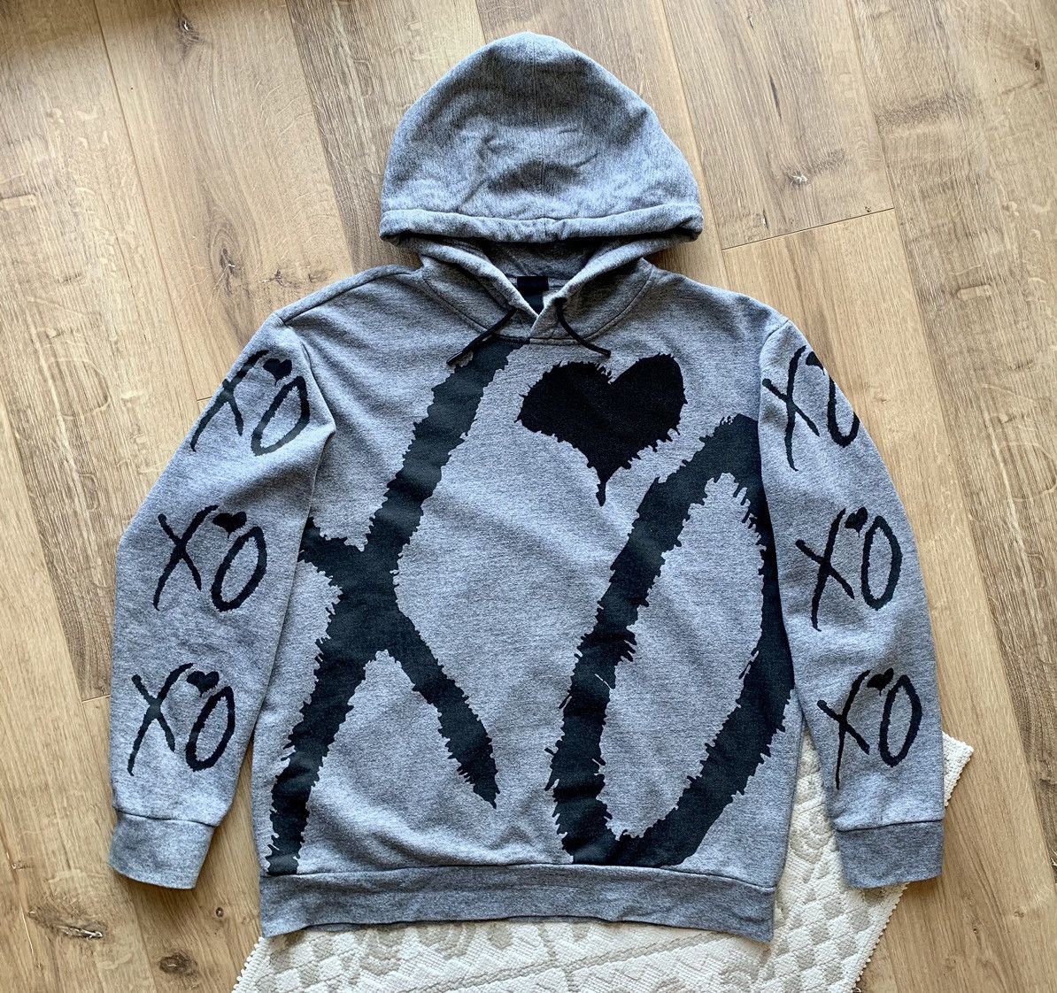 H M The Weeknd XO The Weeknd XO x H M multi logo gray hoodie Grailed