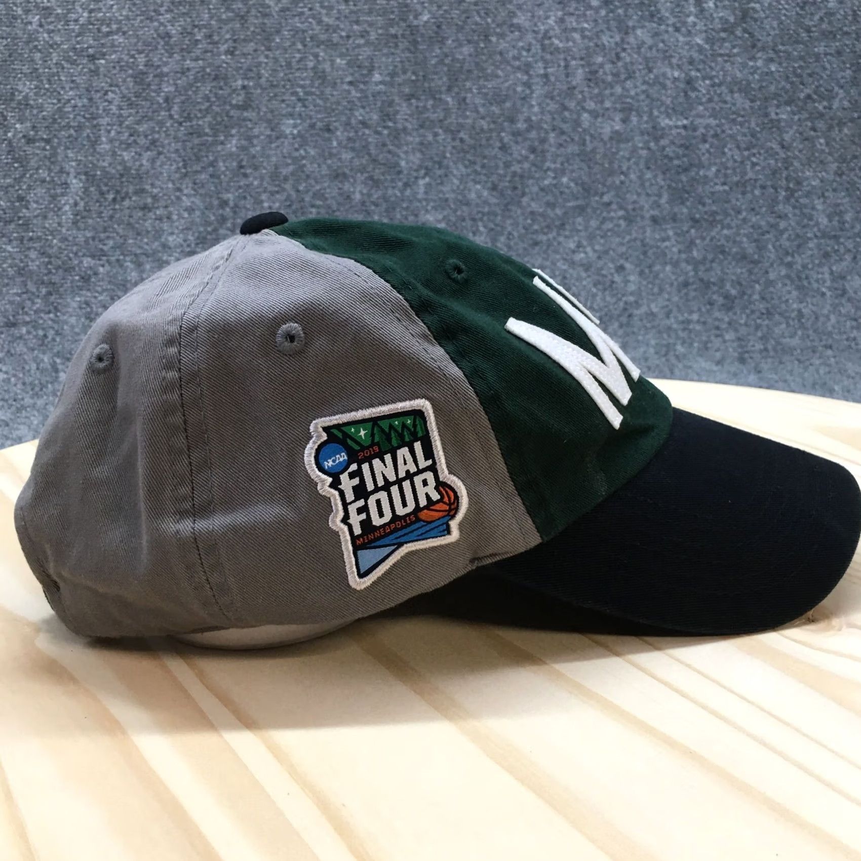 NCAA NCAA Baseball Cap Mens Gray Green MSP 2019 Final Four Minneapolis OS Adjustable Size ONE SIZE - 6 Thumbnail