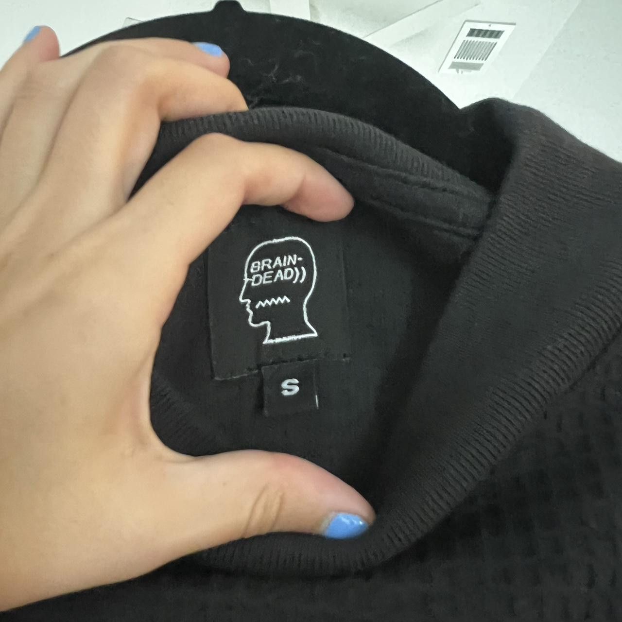 Brain Dead Brain Dead Men's Black Waffle Knit Longsleeve Size US S / EU 44-46 / 1 - 2 Thumbnail