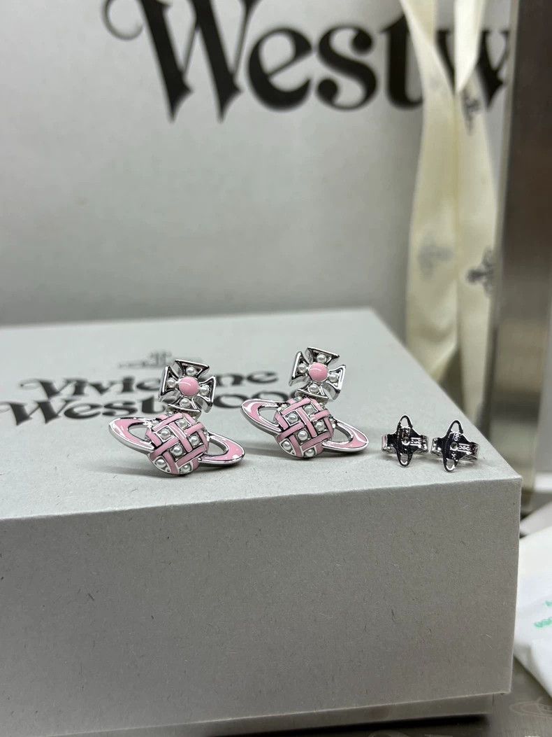 Vivienne Westwood Vivienne Westwood Little Pearl Knitting Earrings Size ONE SIZE - 1 Thumbnail
