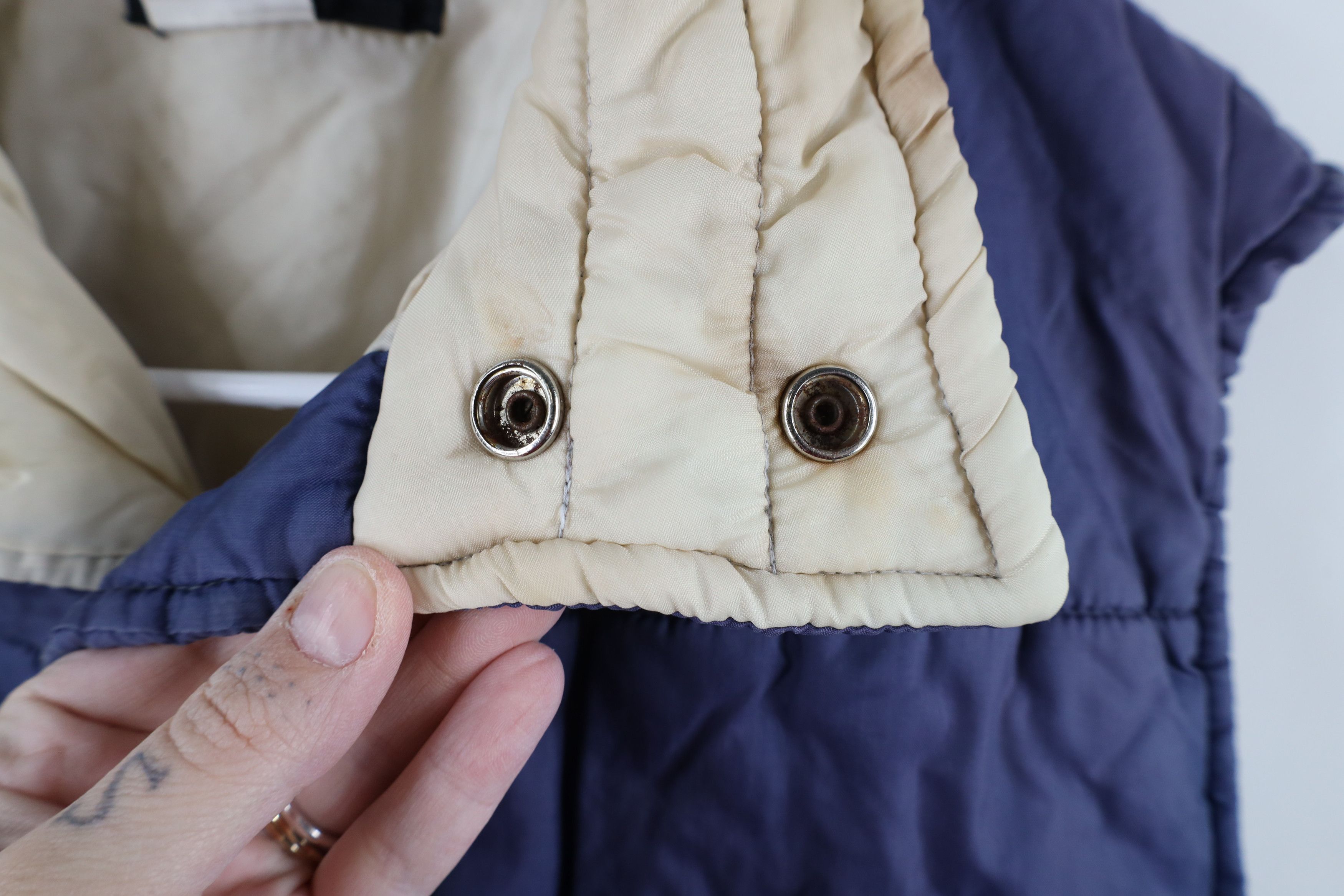 Vintage Vintage 70s Streetwear Button Puffer Vest Jacket Blue Size US M / EU 48-50 / 2 - 9 Thumbnail