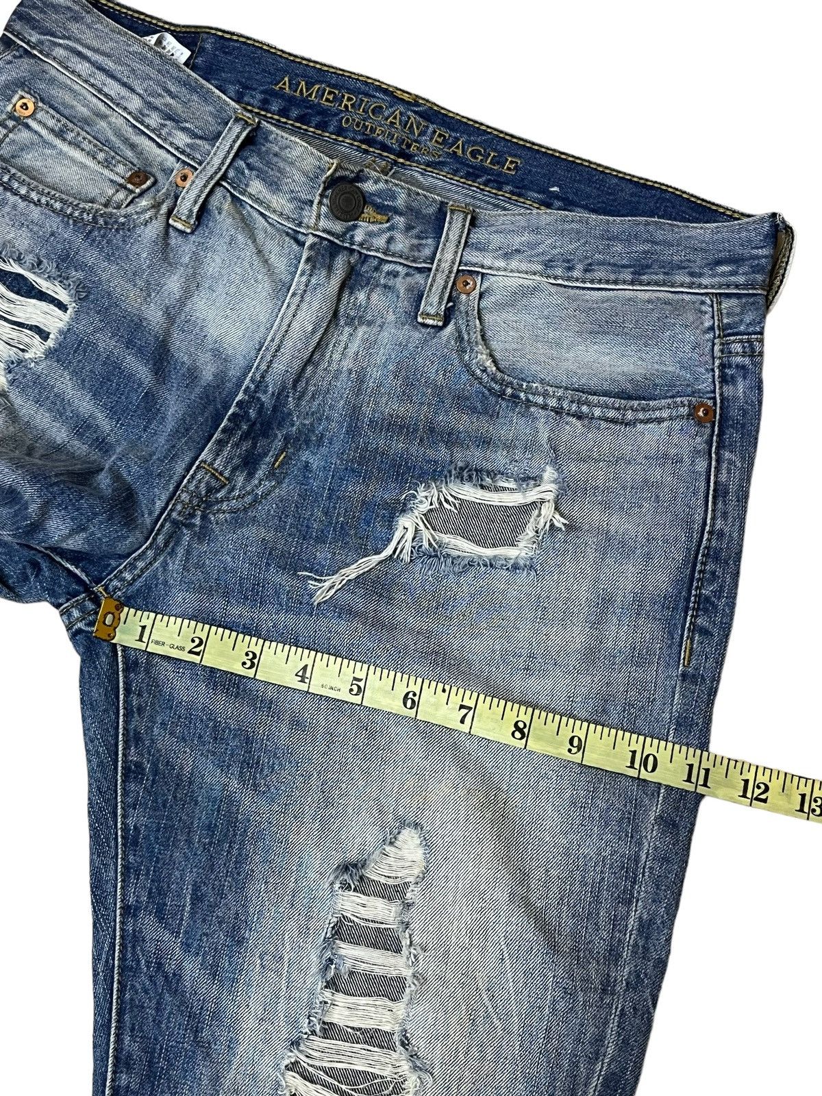 American Eagle Outfitters AMERICAN EAGLE OUTFITTERS SLIM FIT DISTRESSED STYLE DENIM Size US 33 - 10 Thumbnail