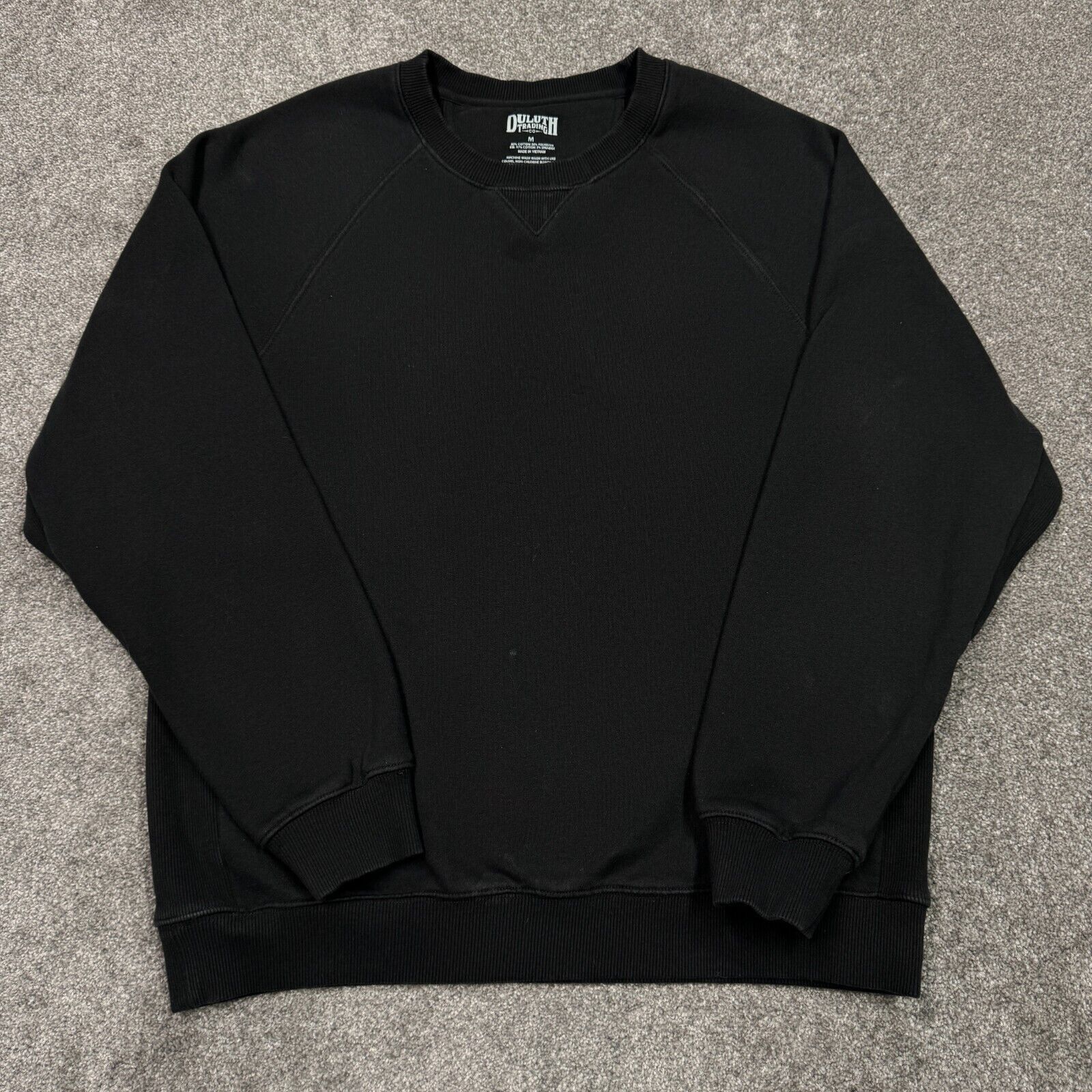 Vintage Duluth Sweatshirt Men Medium Black Blank Sweater Crewneck Heavy ...