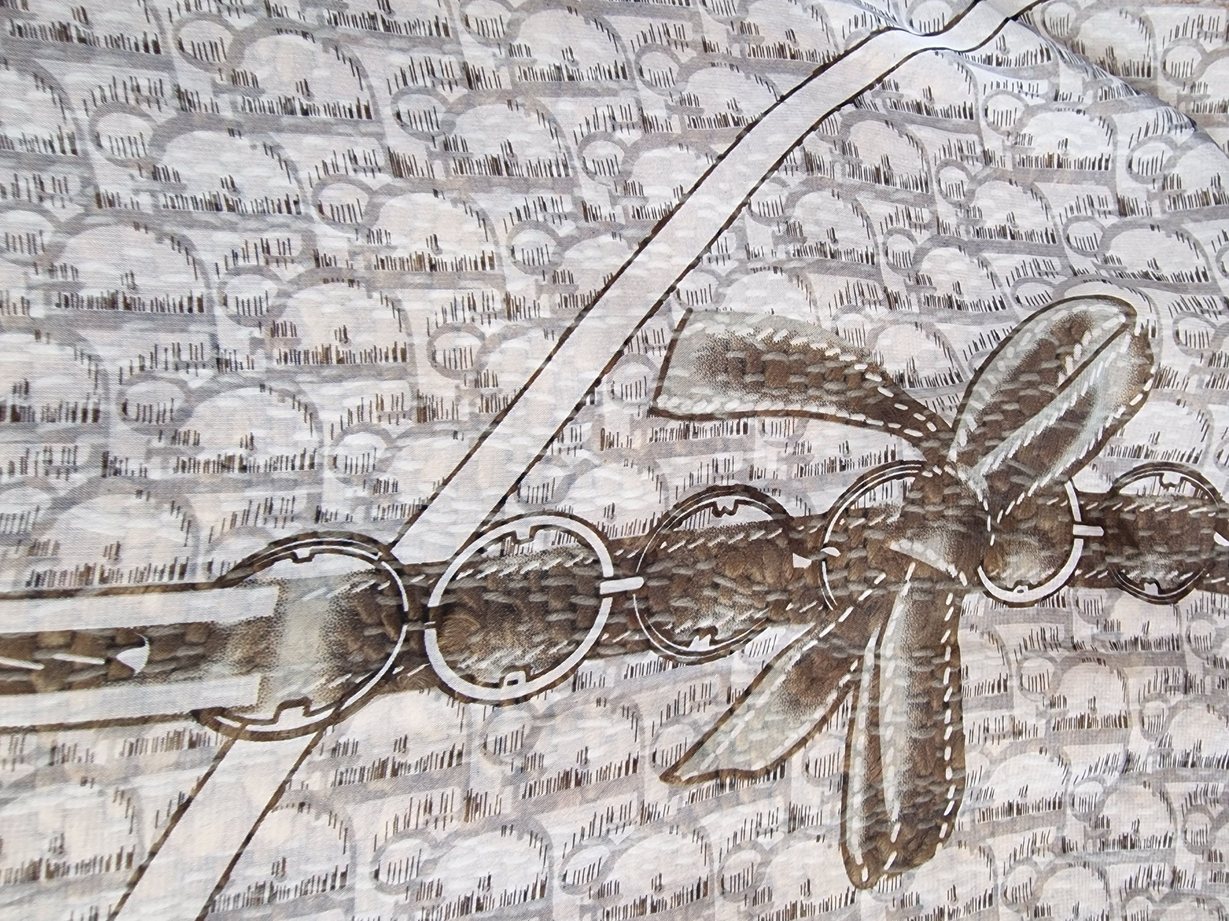 Dior Christian Dior Silk Monogram Logo Oblique Shawl Scarf Size ONE SIZE - 11 Thumbnail