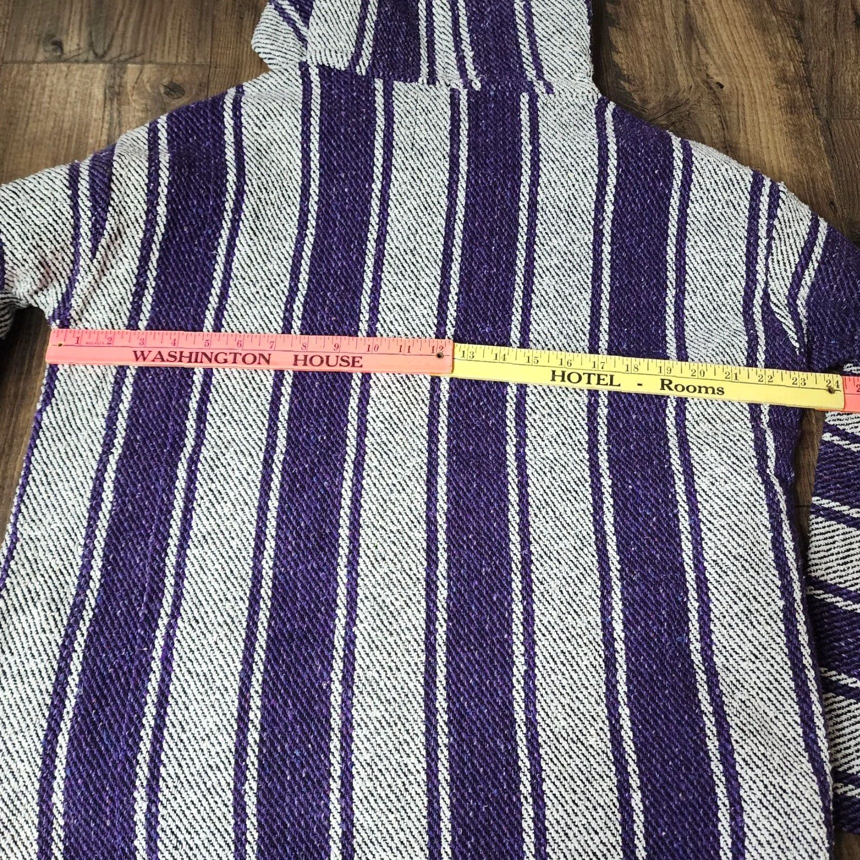 Vintage VINTAGE Iguana Jack Hoodie Mens XL Purple Baja Drug Rug Skater Surfer Hippie Poncho Geometric Logo Knit Pullover Hooded Size US XL / EU 56 / 4 - 3 Thumbnail