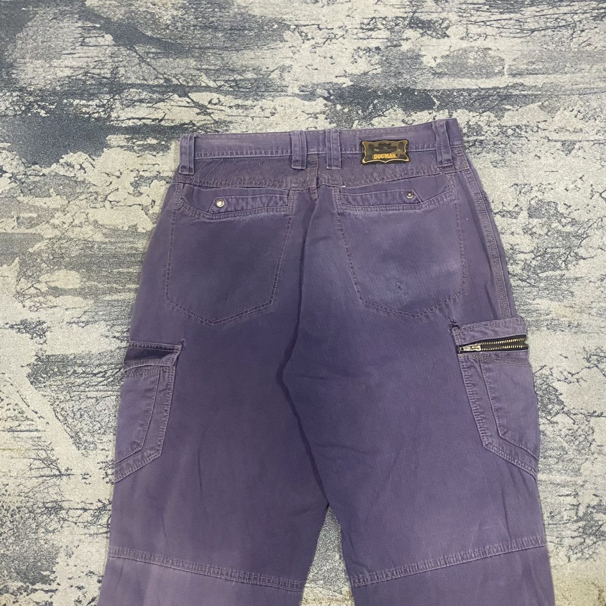 Japanese Brand × Purple × Vintage Vintage Japanese Dogman Distressed Cargo Pants Size US 31 - 13 Thumbnail