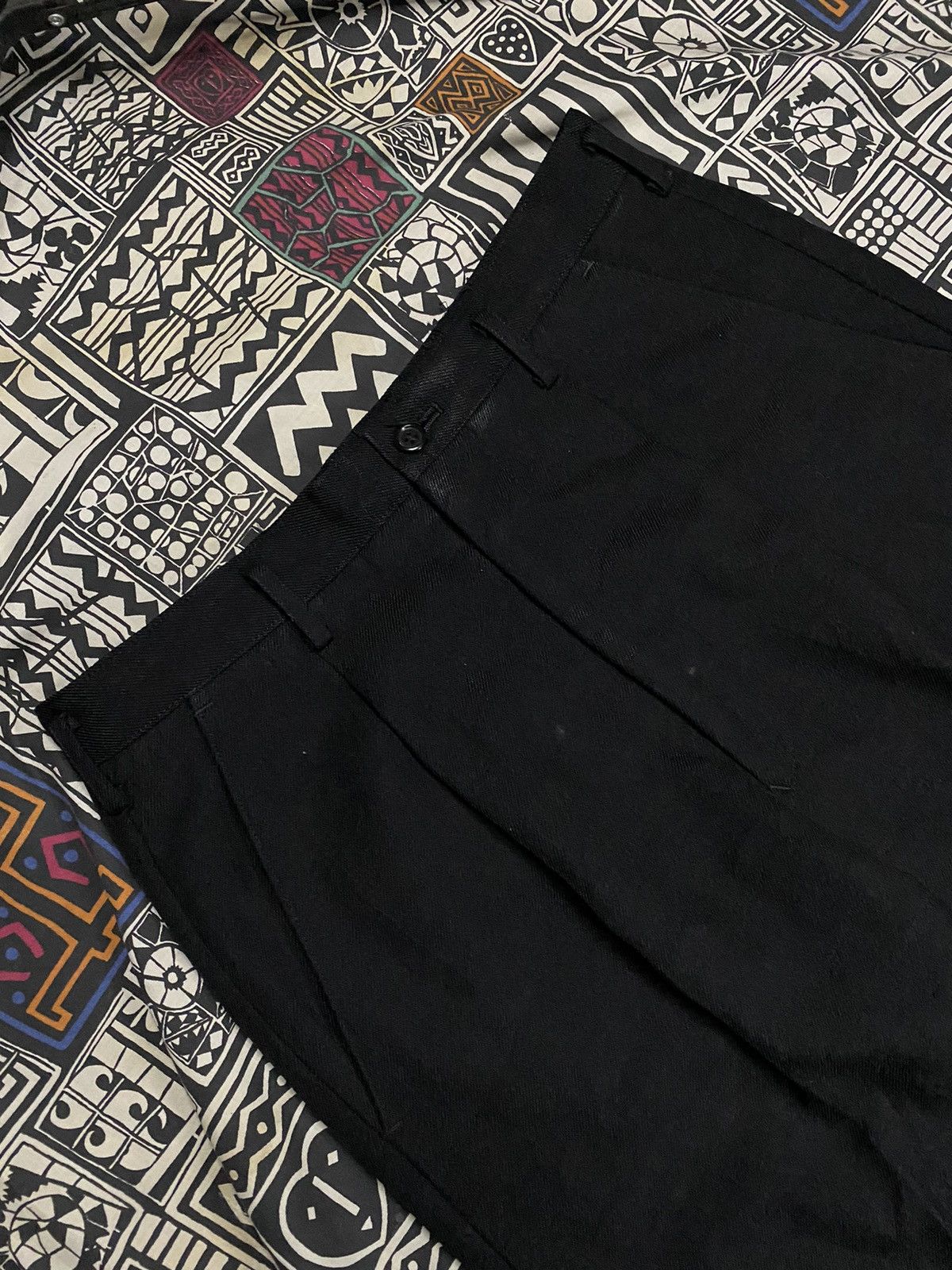 Yohji Yamamoto 80s Yohji Yamamoto Y’s for men Baggy Leg Black Wool Trousers Size US 30 / EU 46 - 2 Thumbnail