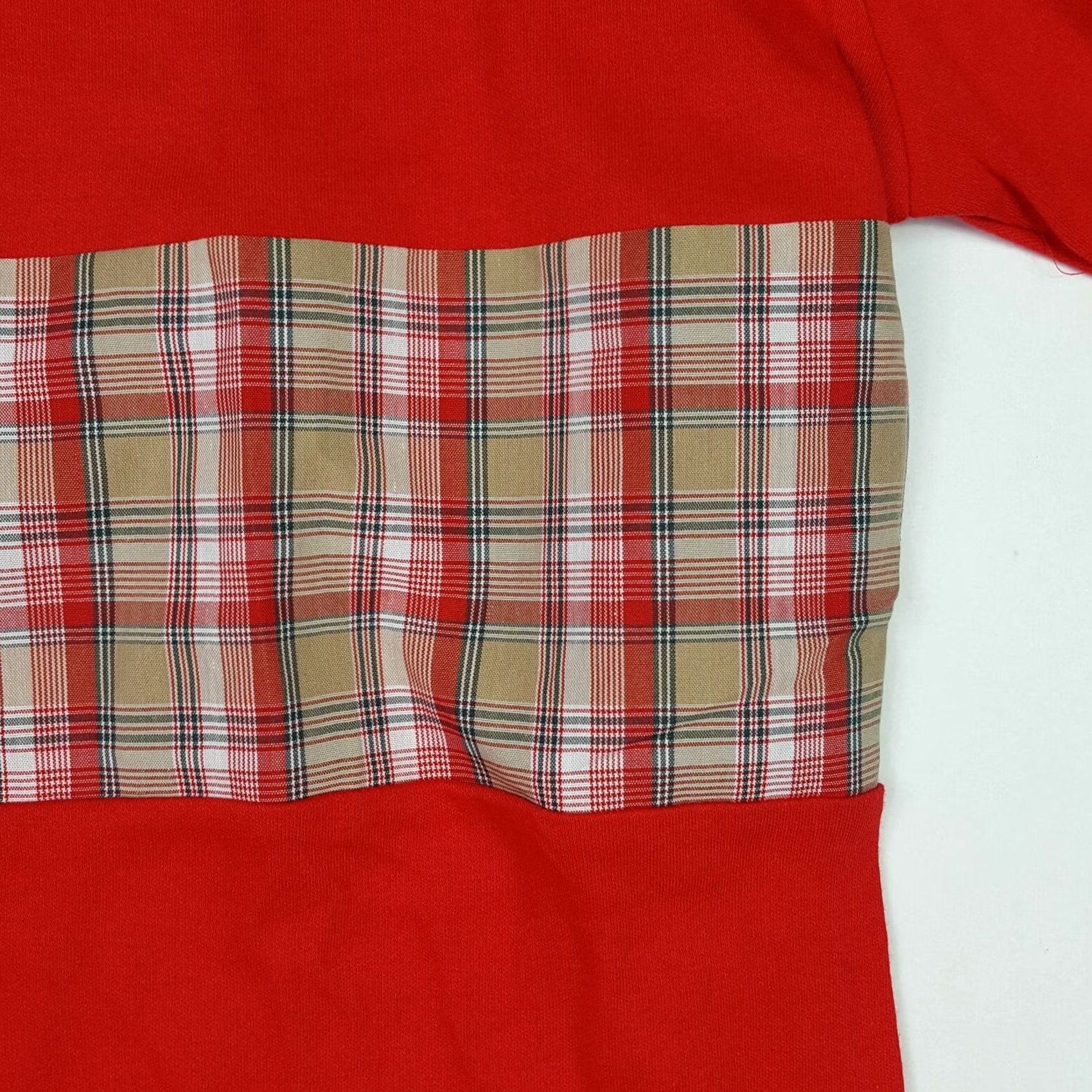 Vintage VINTAGE Vecci Plaid Striped Men's Polo Shirt Red Short Sleeve Size L 80s Retro Casual Polo Mens Size US L / EU 52-54 / 3 - 3 Thumbnail