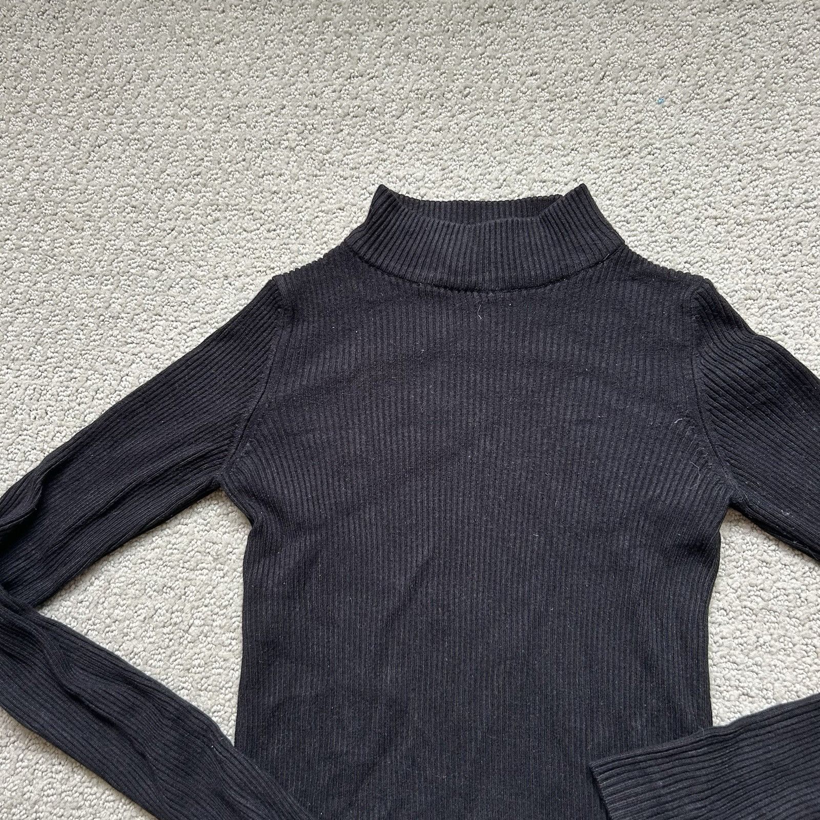 Pull & Bear Pull&Bear Womens Top Black Mock Neck Turtleneck Sweater Jump Size XS / US 0-2 / IT 36-38 - 4 Thumbnail