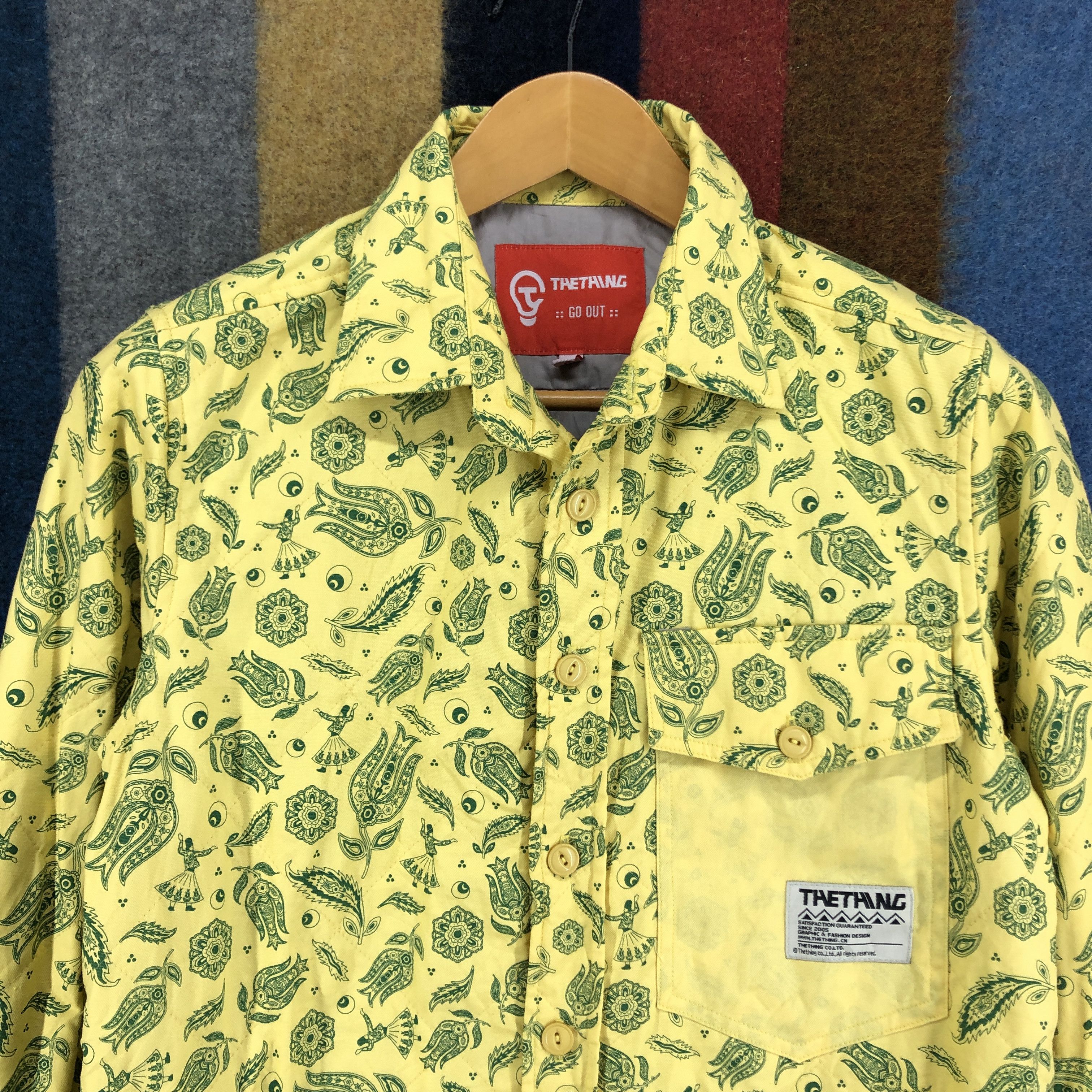 Vintage Y2K Vintage THE THING Jacket Shirt Paisley Design #0486/U Size US S / EU 44-46 / 1 - 2 Thumbnail
