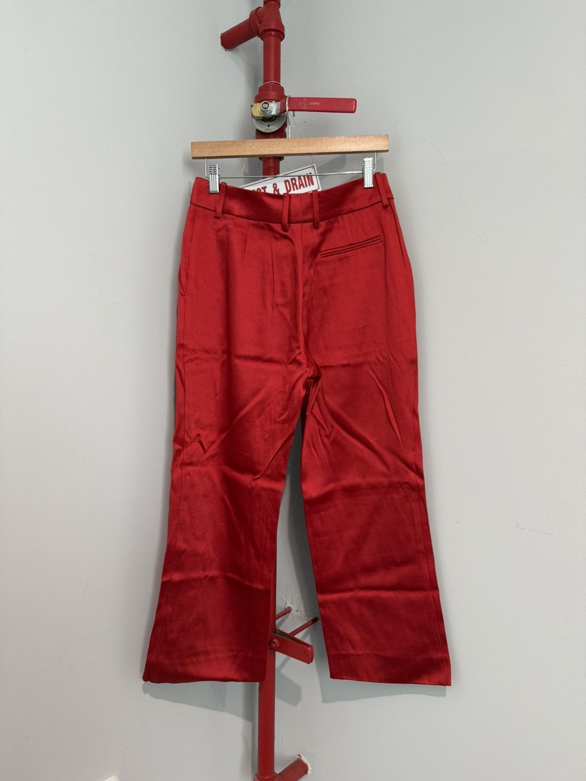 Sies Marjan Red Satin Trousers Size US 30 / EU 46 - 4 Thumbnail