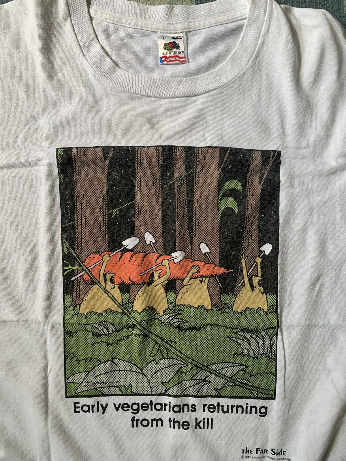 Fruit Of The Loom × Vintage Vintage the far side 1987 early vegetarians Size US L / EU 52-54 / 3 - 2 Thumbnail