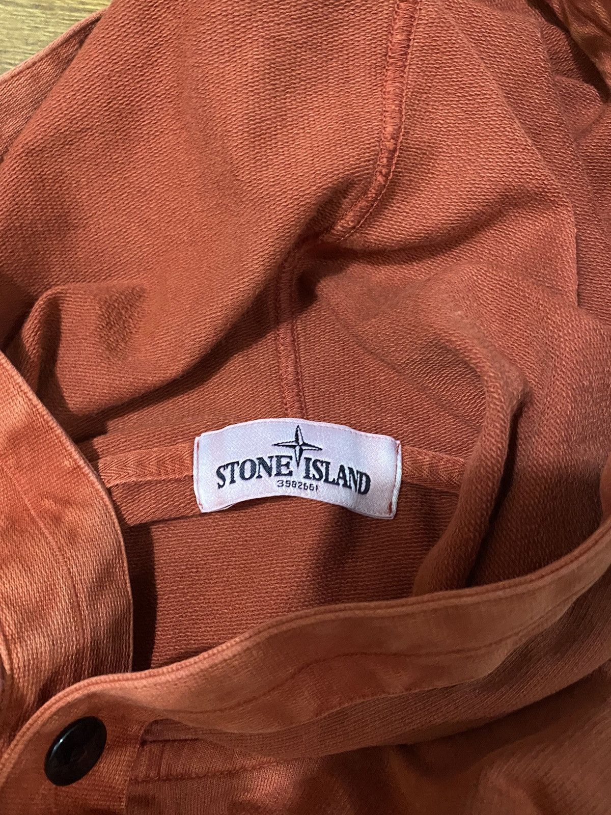 Massimo Osti Stone Island luxury rare vintage 2000 orange Hoodie Button Size US M / EU 48-50 / 2 - 14 Thumbnail