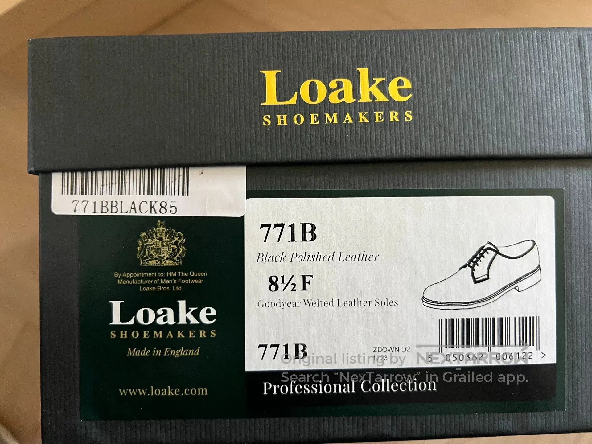 Loake Loake Men's Derby Shoes Handcrafted Leather. Size US 10.5 / EU 43-44 - 7 Thumbnail