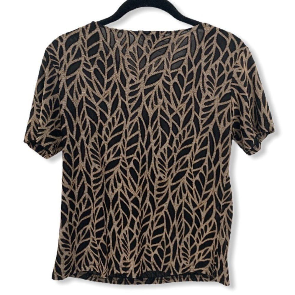 Other Vintage Jaipur Burnout Leaf Top | Size S | Textured Semi-She Size S / US 4 / IT 40 - 3 Thumbnail