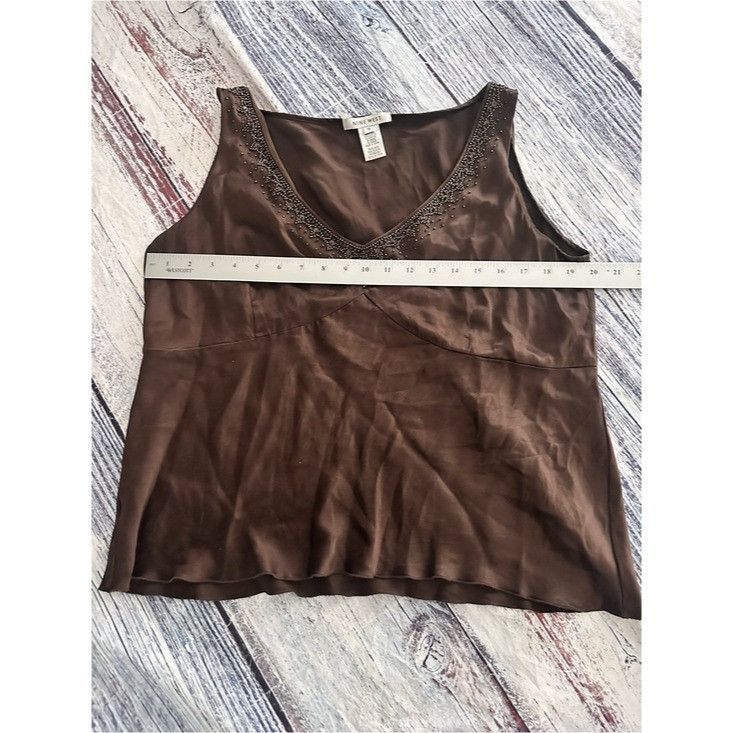 Nine West Vintage Y2K Nine West 100% Silk Beaded Sleeveless Blouse Size L / US 10 / IT 46 - 7 Thumbnail
