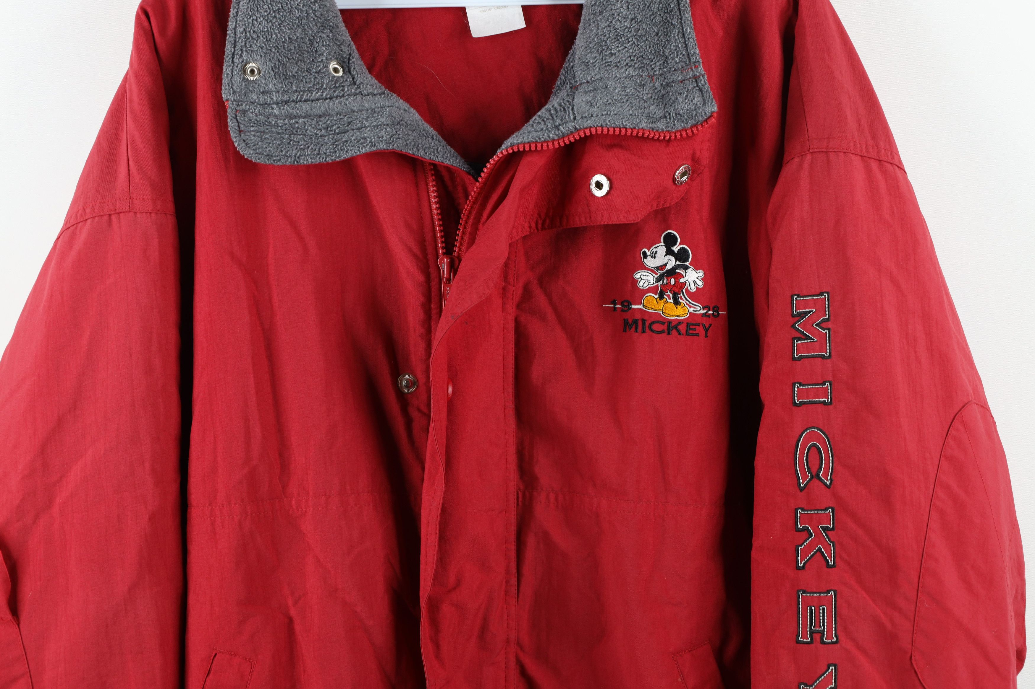 Disney × Vintage Vintage 90s Disney Mickey Mouse Elbow Patch Bomber Jacket Size US XL / EU 56 / 4 - 3 Thumbnail