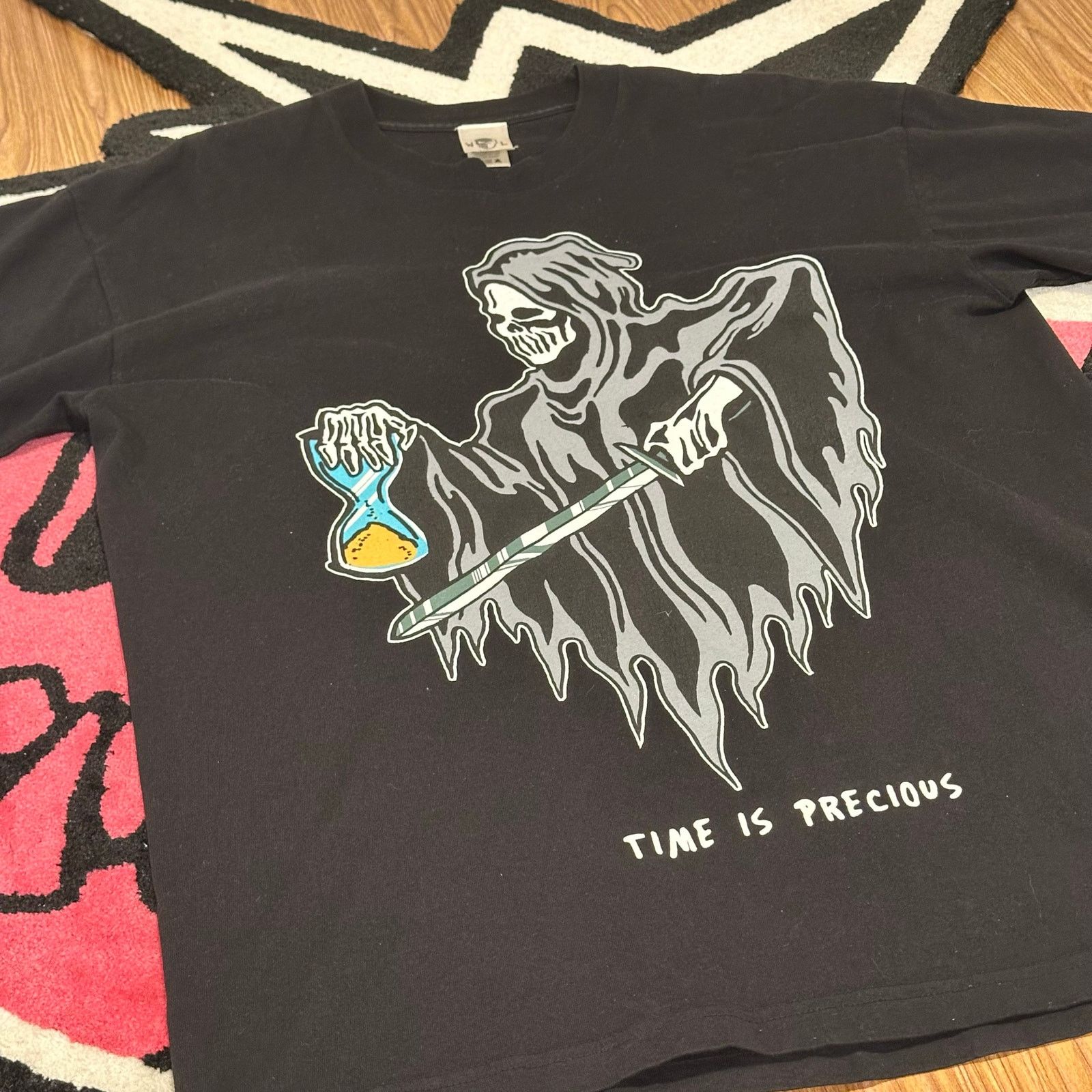 Warren Lotas Warren Lotas Time Is Precious T-shirt – Black – Size L Size US L / EU 52-54 / 3 - 1 Thumbnail