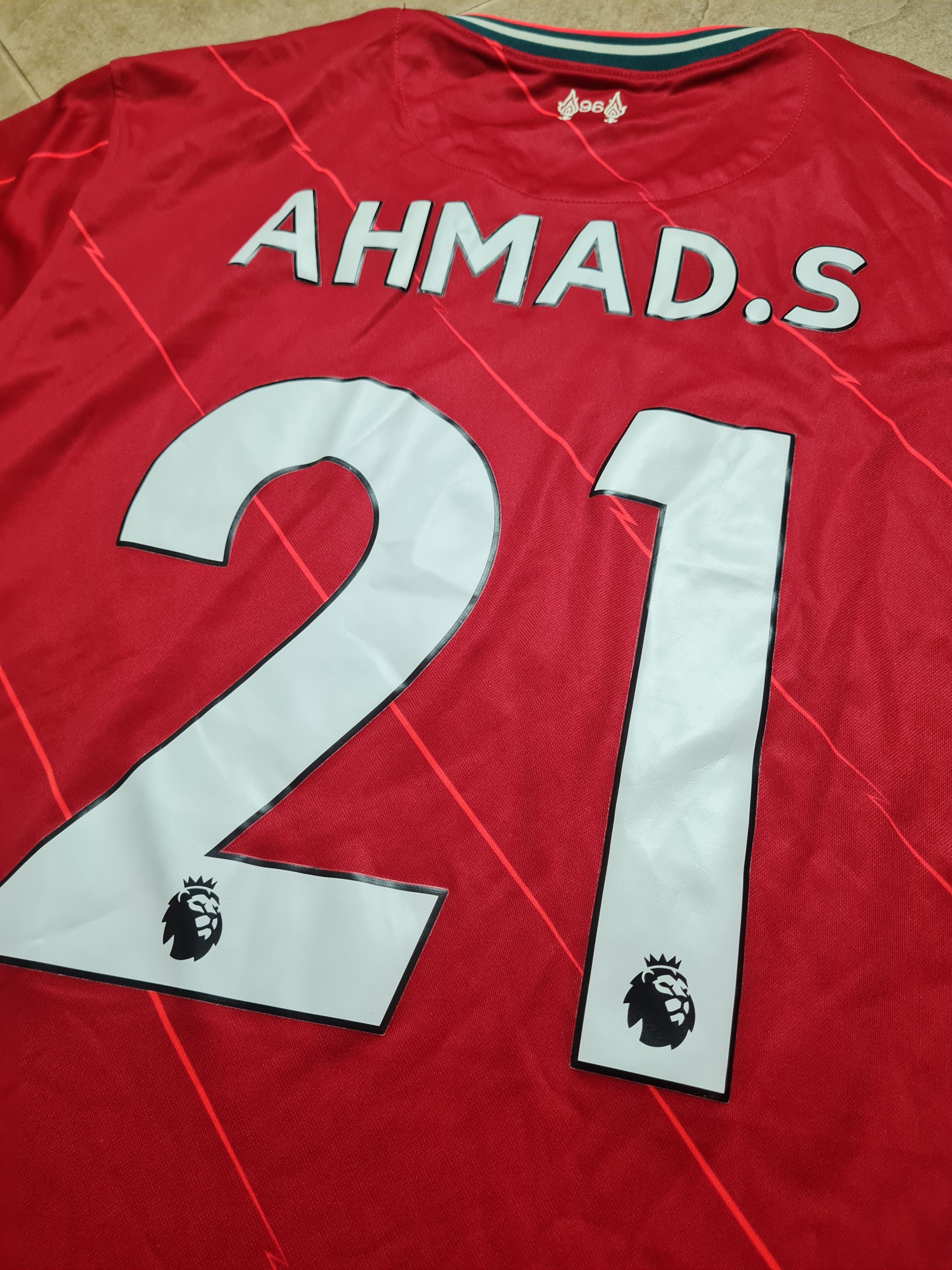 Nike Sooccer Liverpool 2021/22 Home Match Jersey #21Ahmad.S Nike Size US XL / EU 56 / 4 - 18 Thumbnail