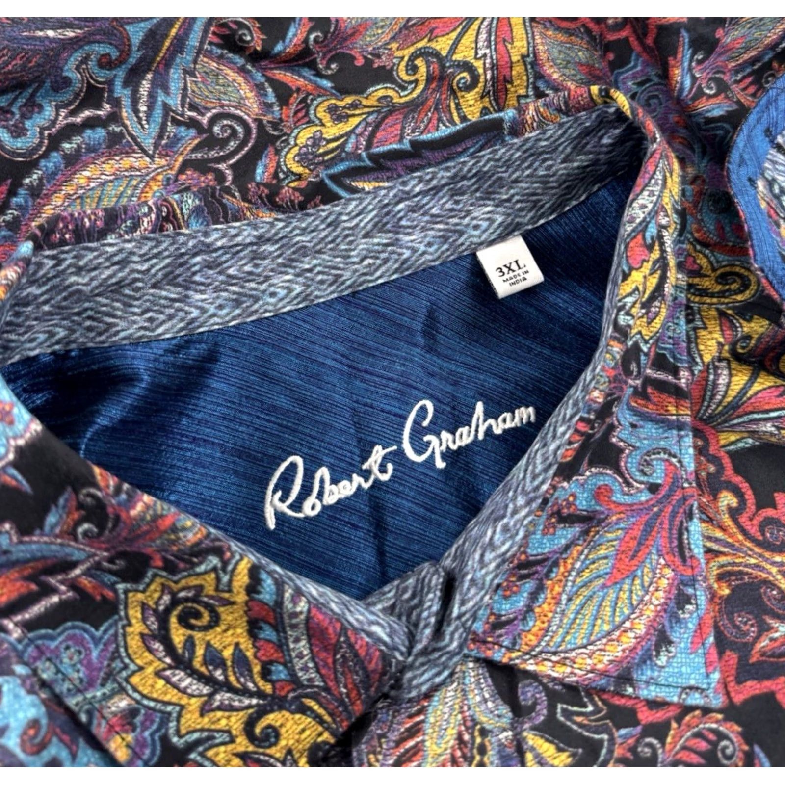 Robert Graham Robert Graham Paisley Print Colorful Mens 3XL Shirt Long Sleeve Button-Up Multicolor Colorful 90s Mens B5B Size US XXL / EU 58 / 5 - 4 Thumbnail