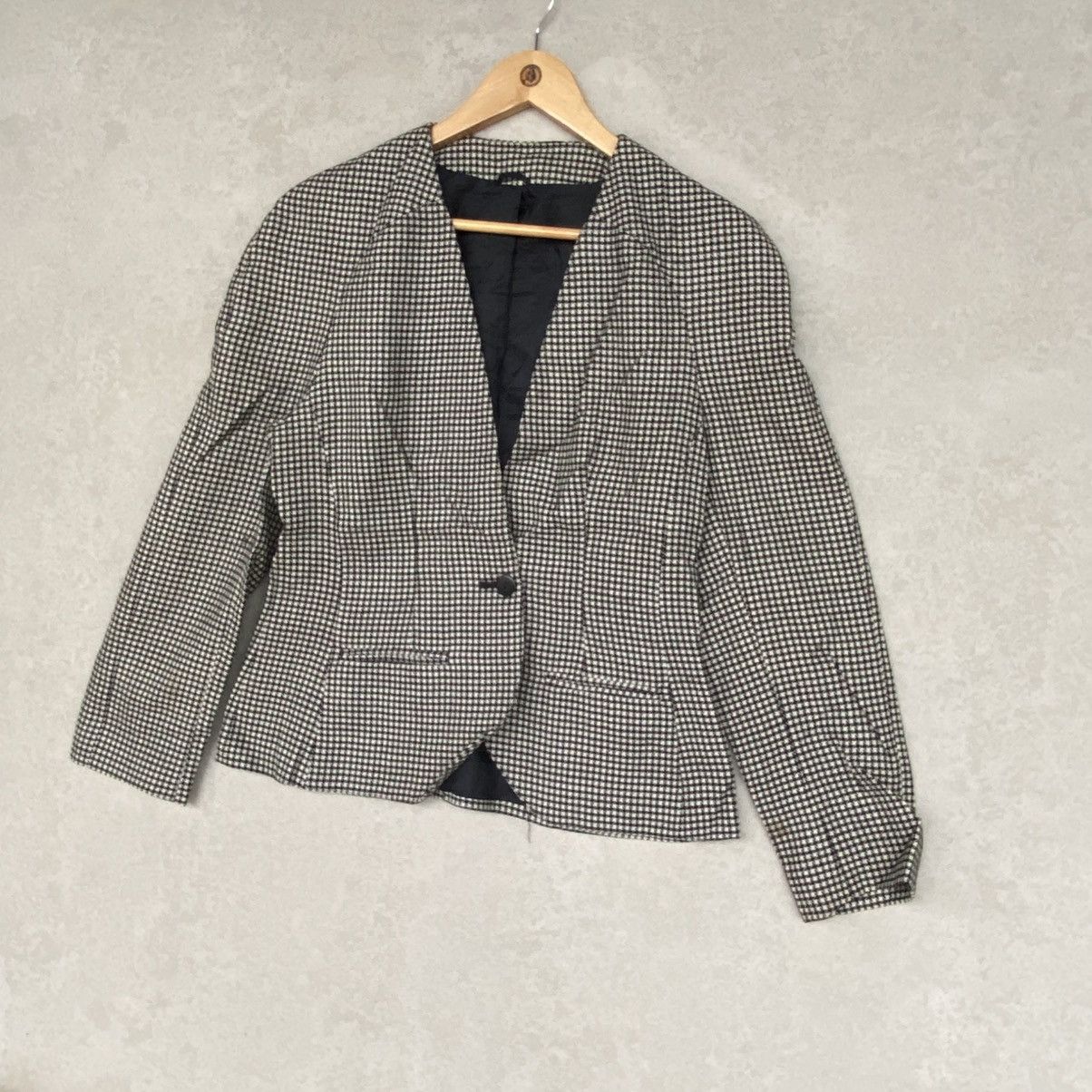 Other Vintage Black And White Blazer With Shoulder Pads Size S Size S / US 4 / IT 40 - 2 Thumbnail