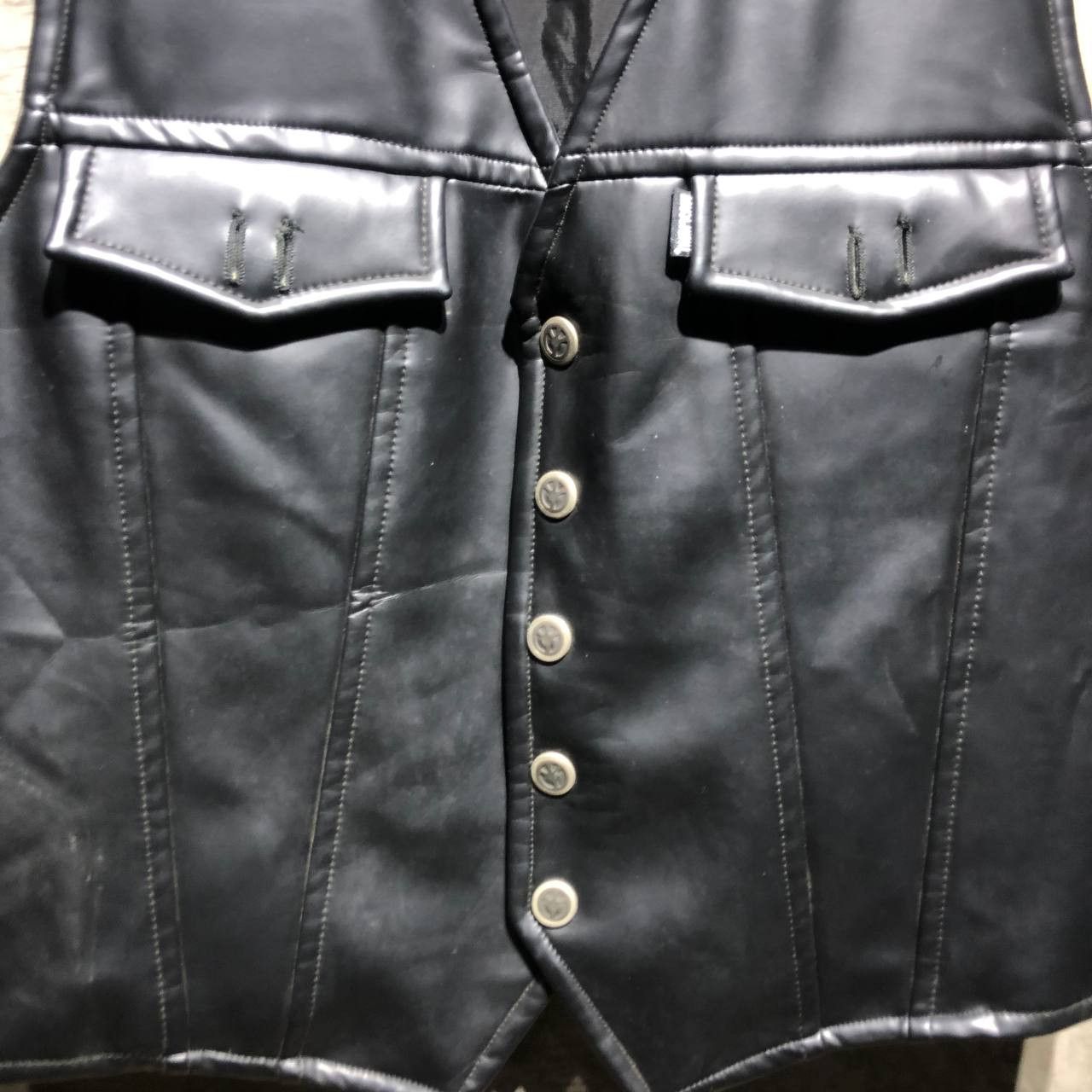 Moschino Moschino Leather Vest Size 50R - 3 Thumbnail