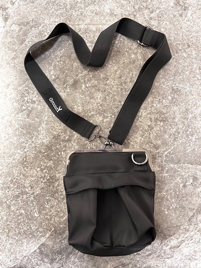 image of Ground Y Yohji Yamamoto Nylon Bag in Black, Women's